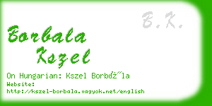 borbala kszel business card